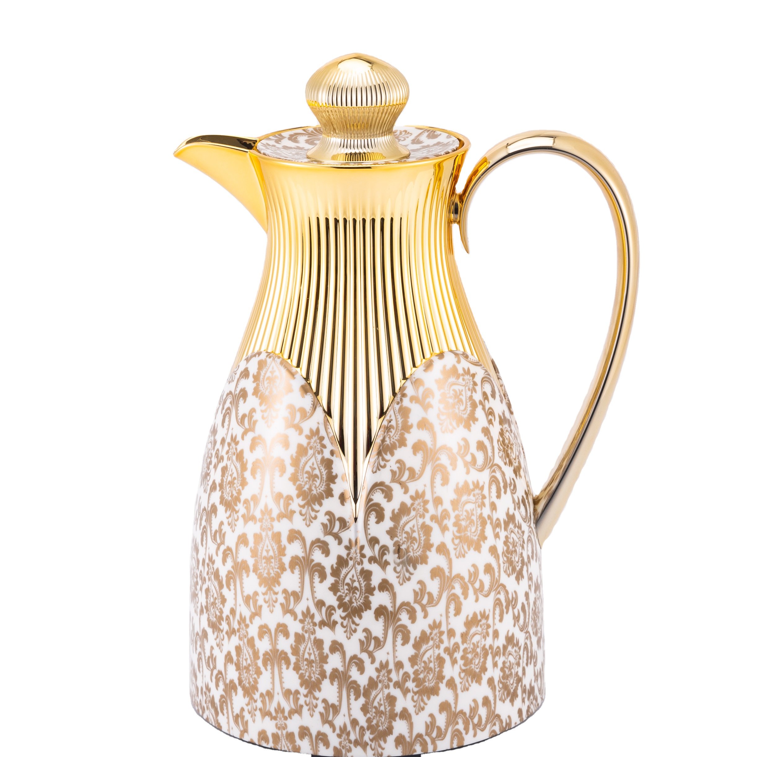 Vacuum Insulated Stainless Steel Arabic Coffee Pot Travel Tea Thermal Flask with Handle