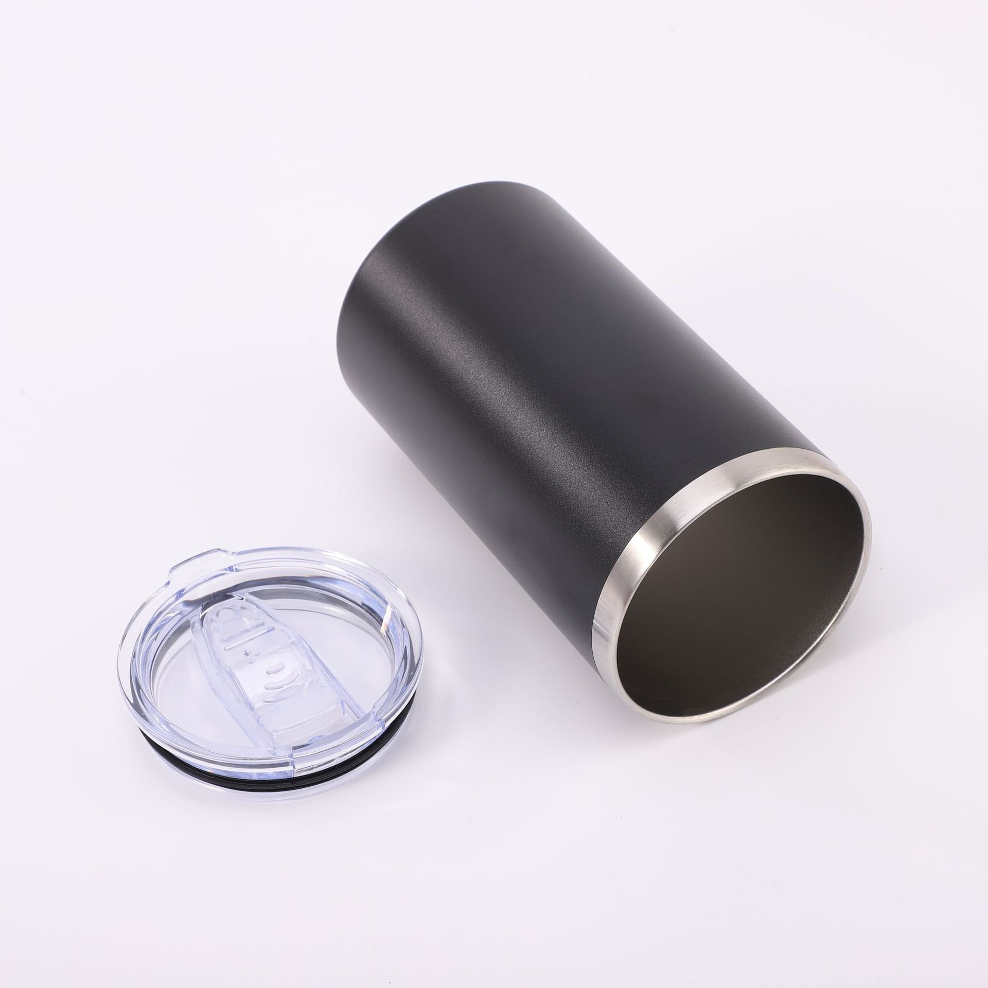 24oz Metal Mugs with the Handle Brief Stainless Steel Beer Mug Insulated Tumbler Vacuum Flask with Multiple Lids