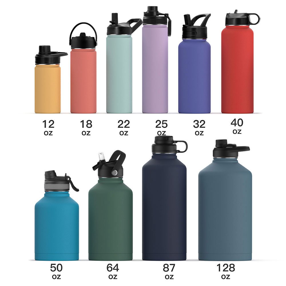 National Parks Bucket List Travel Water Bottle with Colorful Stickers Insulated Water Bottle for Sports