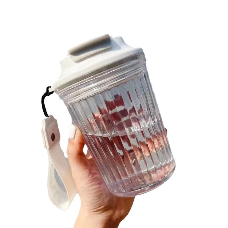 New fashion custom 450ml leakproof drinking tumbler cup bpa free reusable travel coffee mug with sleeve