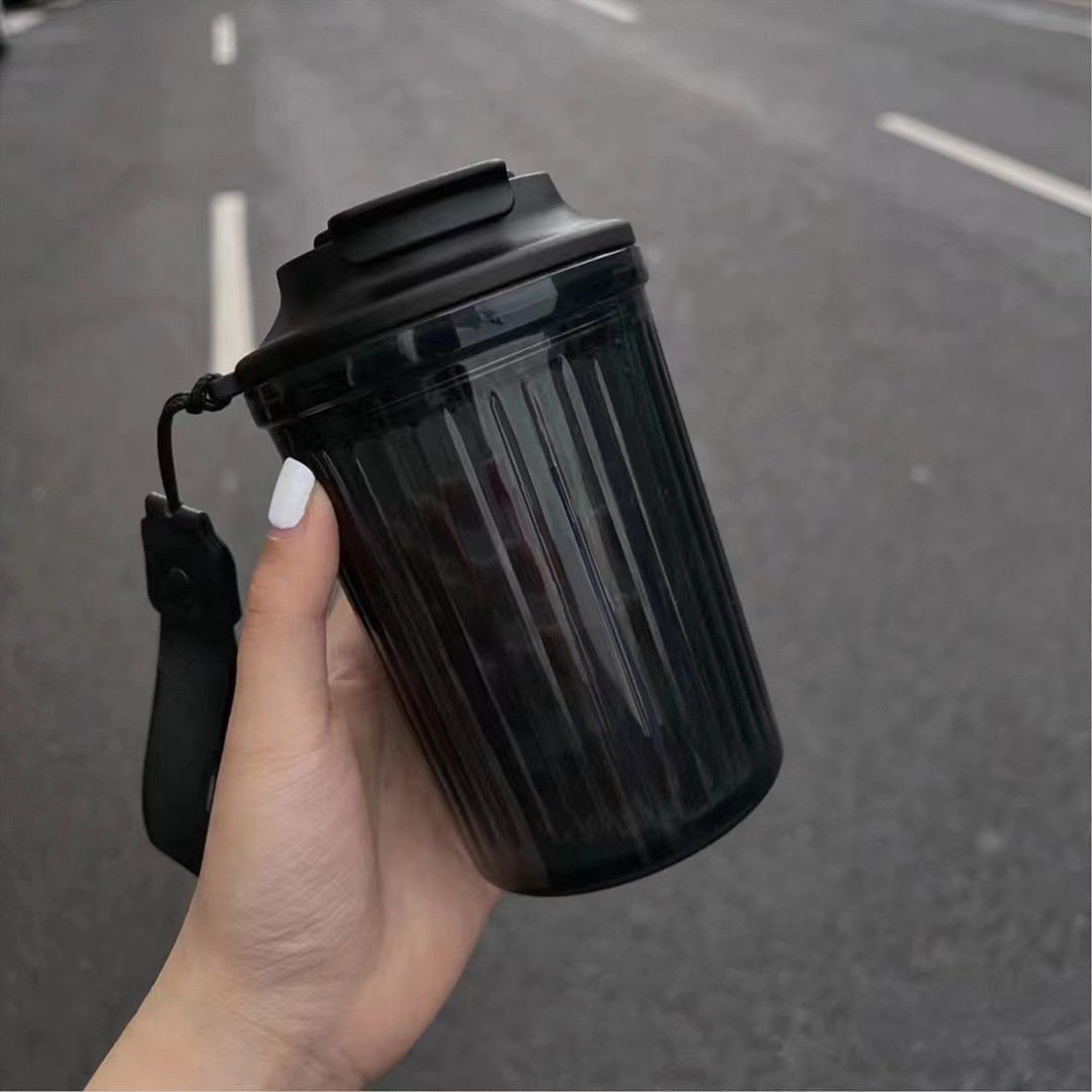 New fashion custom 450ml leakproof drinking tumbler cup bpa free reusable travel coffee mug with sleeve