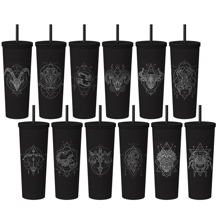 24oz 710ml Cup Henruy Classic Insulated Stainless Steel Water Bottle Iced Coffee Travel Mug Tumbler with Straw