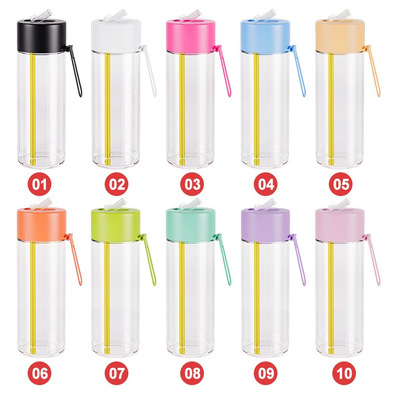 New product ideas 25oz 740ml outdoor sports reusable plastic tritan drink water bottles with straw lid