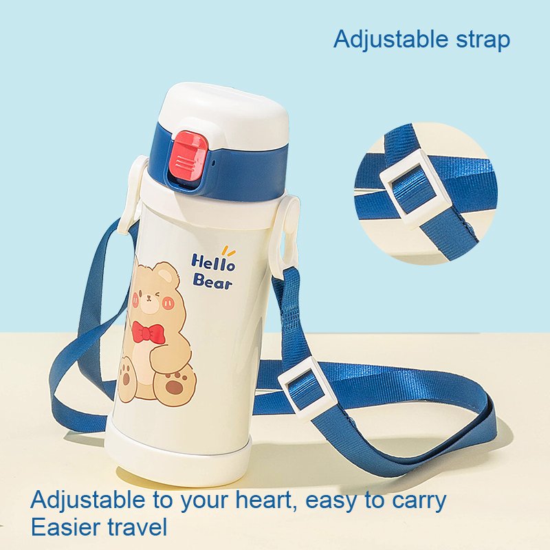 Wholesale Lovely Kids Water Flask Stainless Steel Vacuum Insulated Water Bottles With Straw