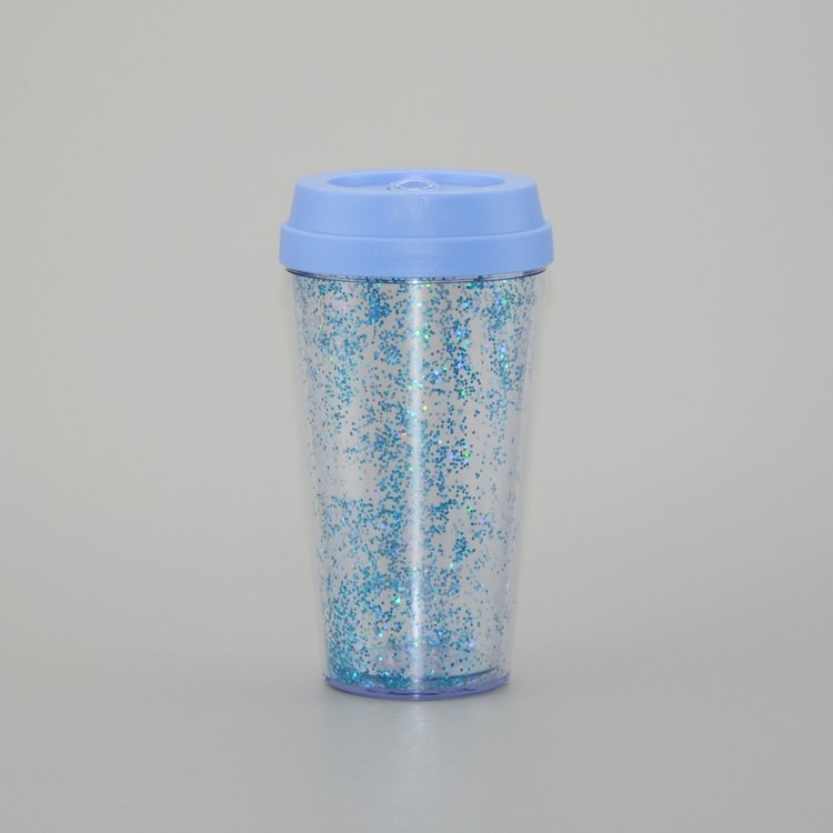 300 ml Women's Travel Coffee Heat Press Mugs with Push-on Lid Disposable Plastic Water Cup and Coffee Mug