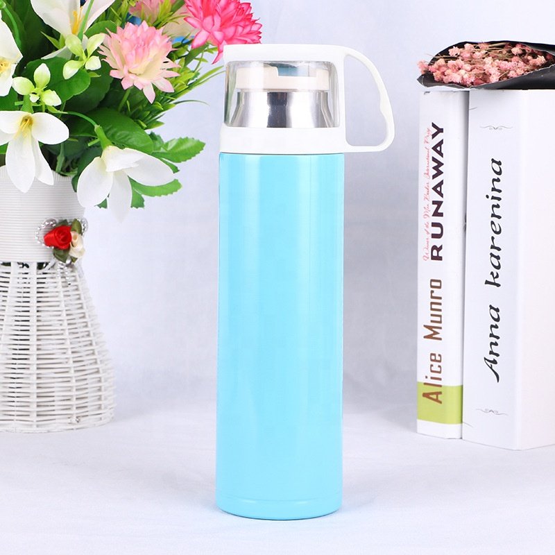 Water Bottle Stainless Steel Steel Double Wall Vacuum Flask With Drinking Cup