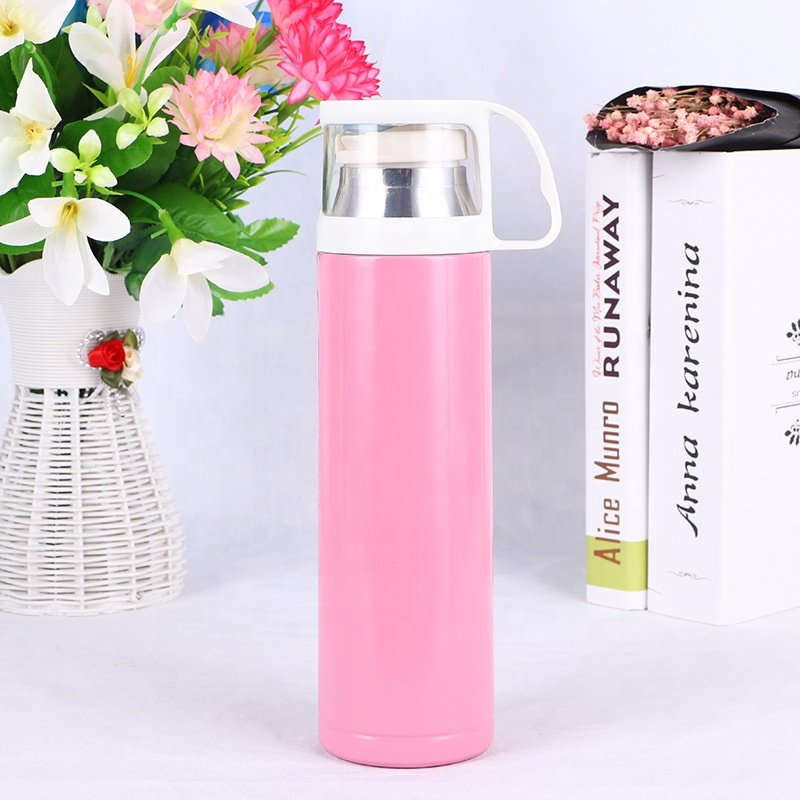 Water Bottle Stainless Steel Steel Double Wall Vacuum Flask With Drinking Cup