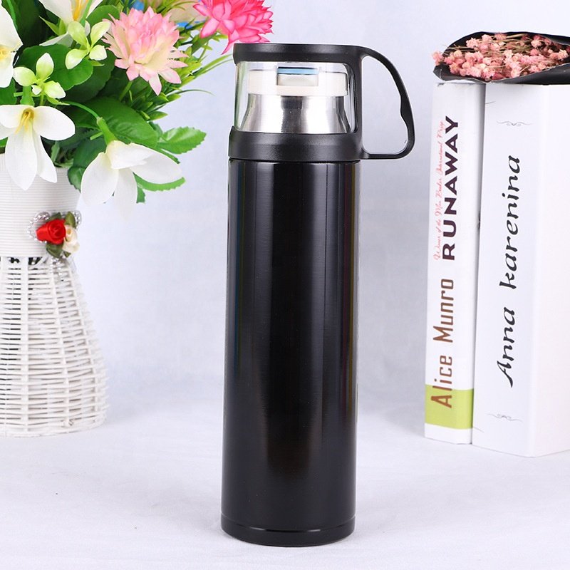 Water Bottle Stainless Steel Steel Double Wall Vacuum Flask With Drinking Cup