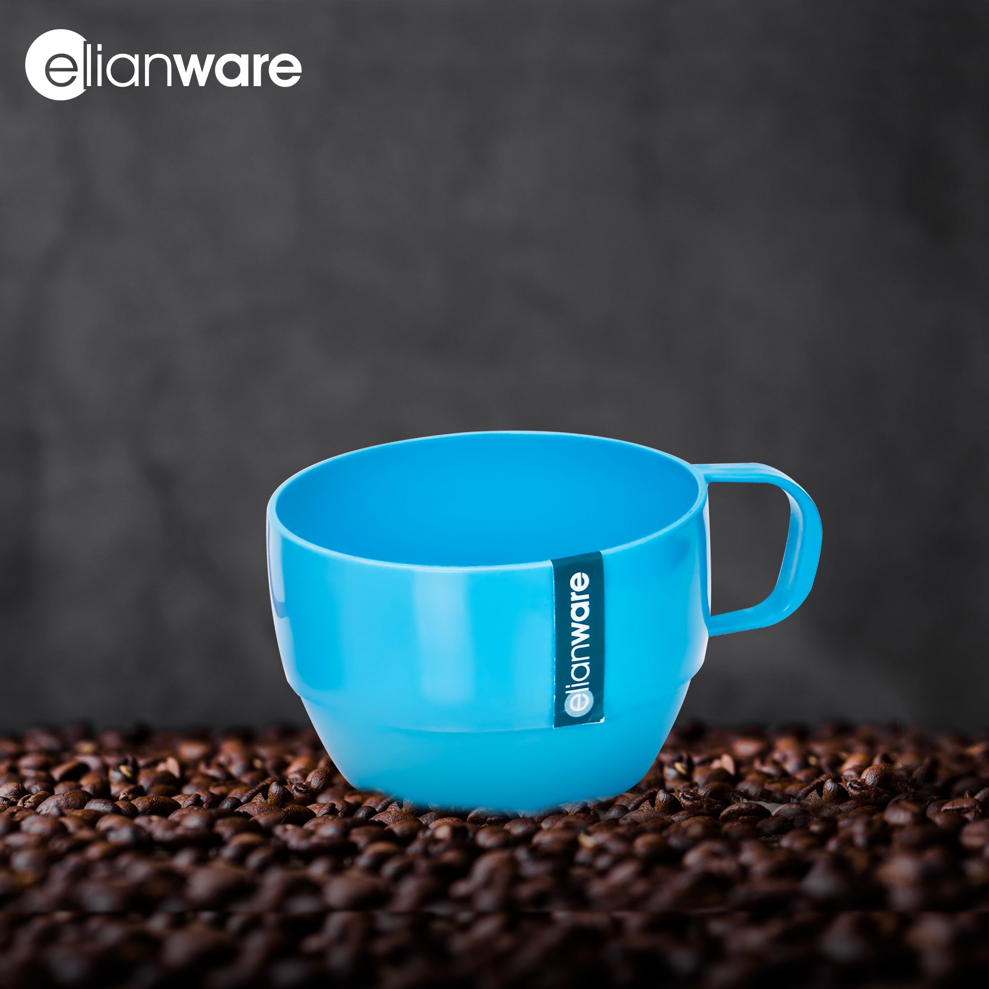 Elianware Durable Valuable Combo Set Koi Coffee Mug Cup With Curve Handle For Office and Home