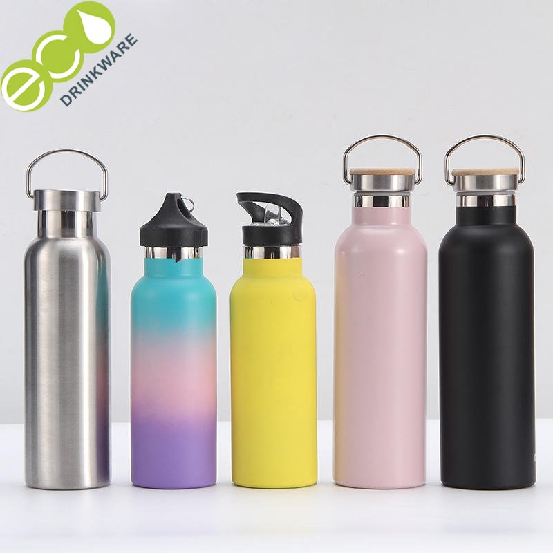 GV013 12oz 17oz 20oz 25oz 34oz Wide Mouth Potable Bpa Free Leak Proof Vacuum Double Wall Metal Stainless Steel Water Bottle
