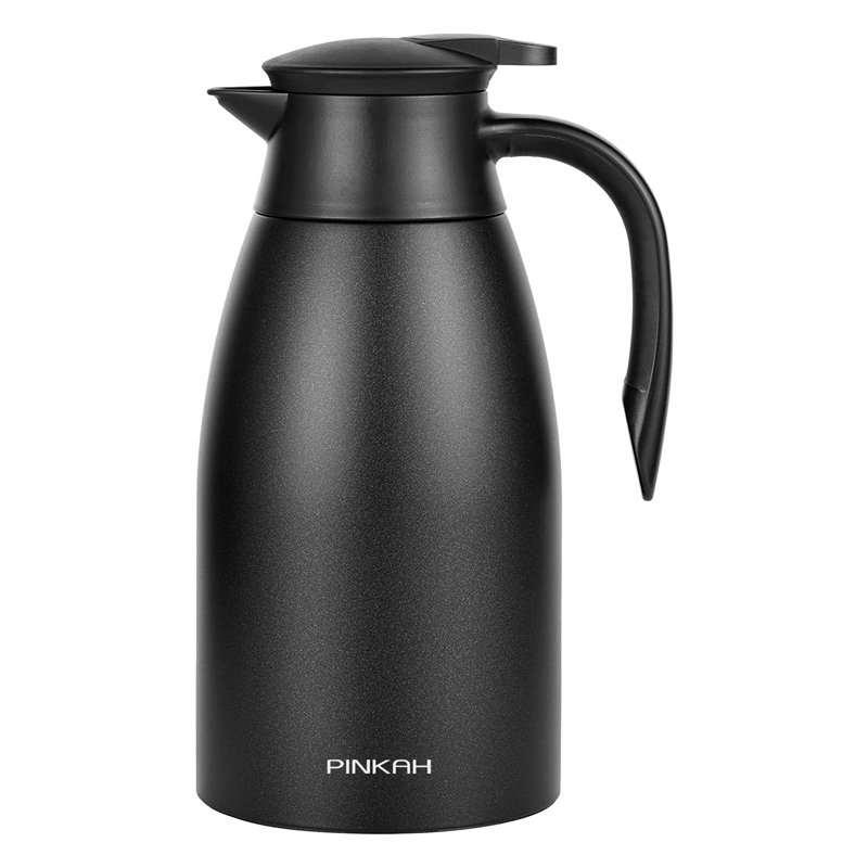 PINKAH coffee carafe 68oz keep water hot up to 12h reusable stainless steel thermos pot vacuum flask