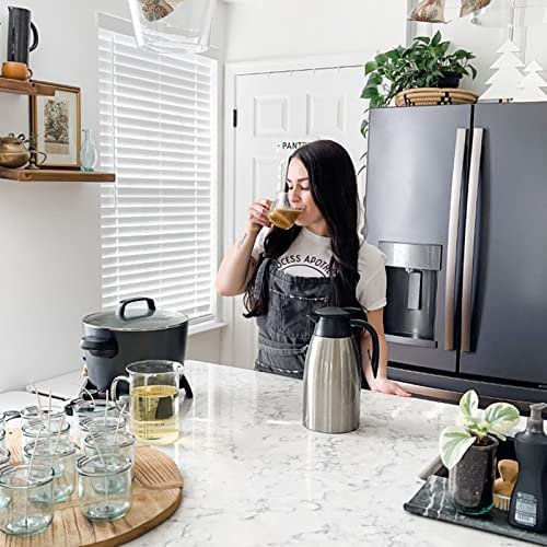 PINKAH coffee carafe 68oz keep water hot up to 12h reusable stainless steel thermos pot vacuum flask
