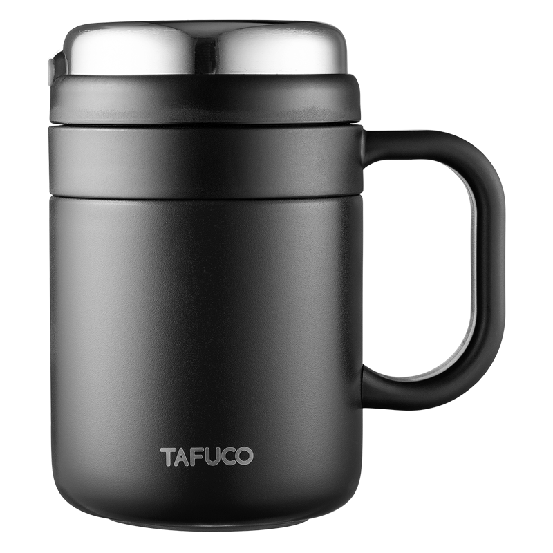 Tafuco hot selling 17oz Top Grade Stainless Steel Vacuum Coffee Mug with Handle and tea strainer