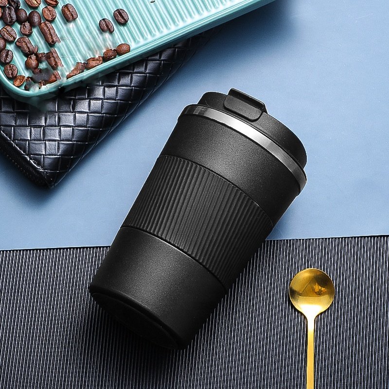 Premium Stainless Steel Vacuum Matte Coffee Mug 380ml 510ml Silicone Sleeve Office Hot and Cold Reusable Water Cup Custom Logo
