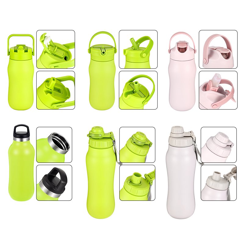 Sample free accepted wide mouth bottle wholesale insulated water bottle double walled with lids straw lanyard for outgoing