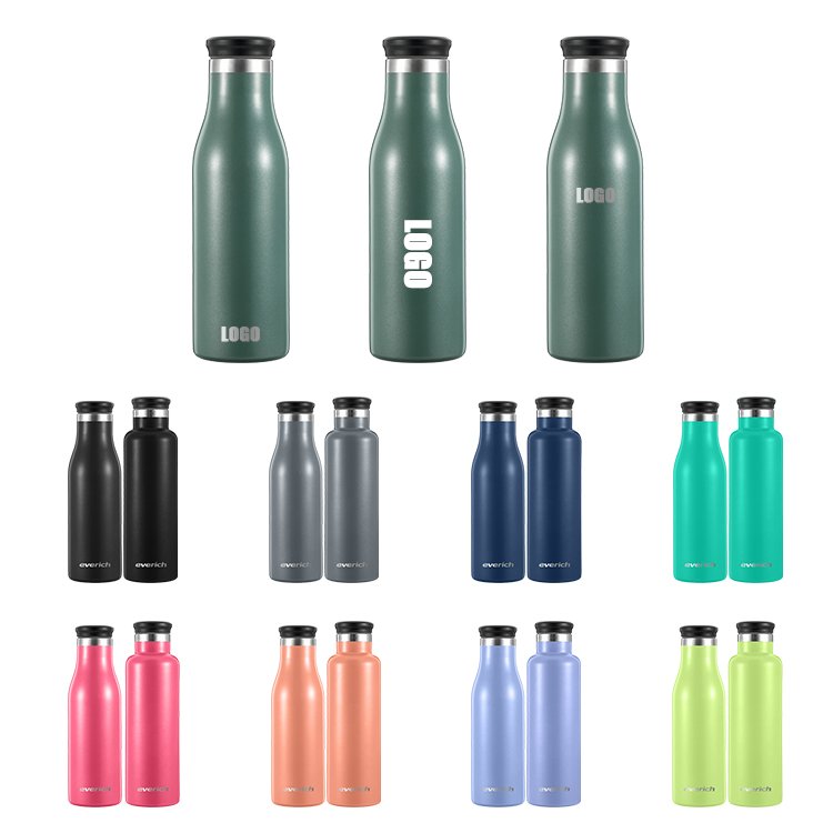 Double Wall Eco Friendly Sports Insulated Stainless Steel Water Bottle With PP Lid Vacuum Flask
