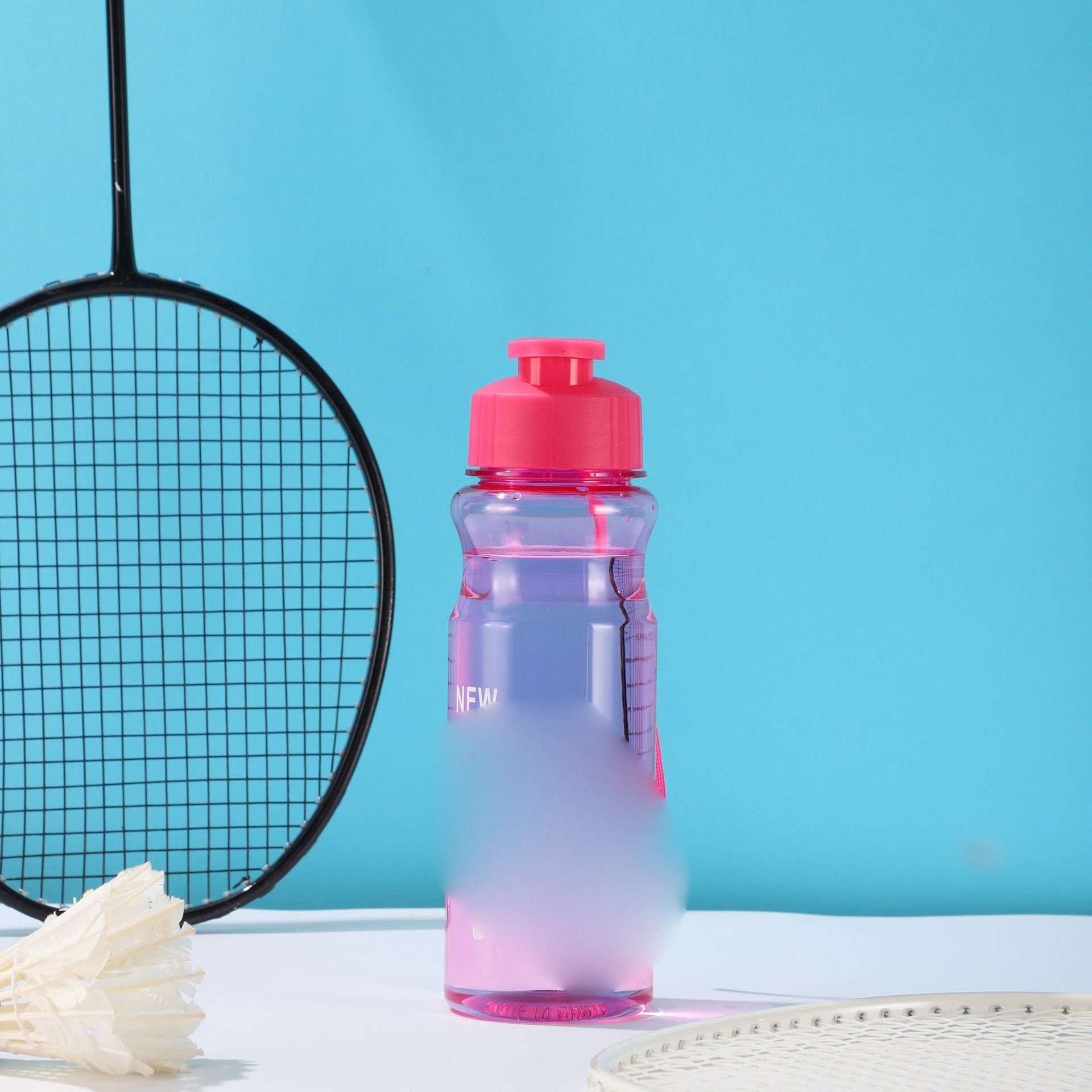 Free Gift Large Capacity Cup Plastic Fruit Juice Drinks Portable Straight Cup Water Bottle