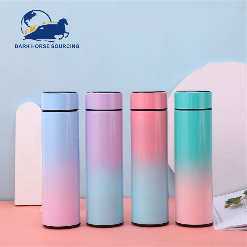 New Product Custom Logo 500ml 304 stainless steel insulated LED Display Temperature Intelligent Thermos Cup