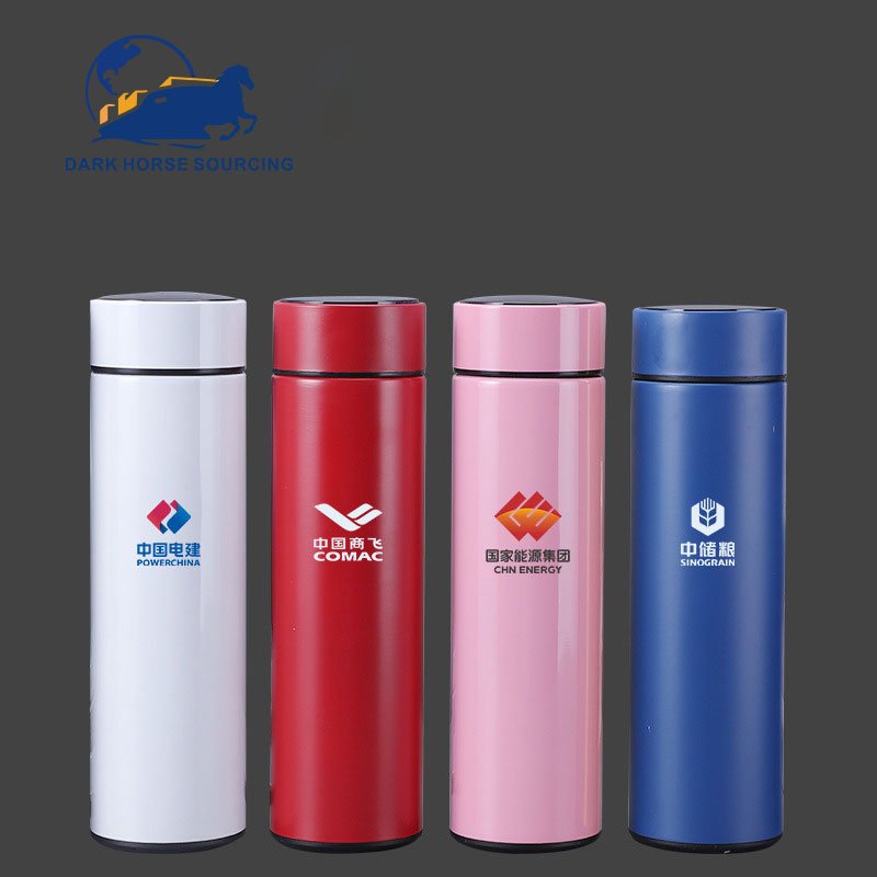 New Product Custom Logo 500ml 304 stainless steel insulated LED Display Temperature Intelligent Thermos Cup