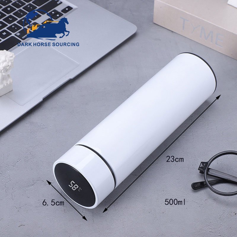 New Product Custom Logo 500ml 304 stainless steel insulated LED Display Temperature Intelligent Thermos Cup