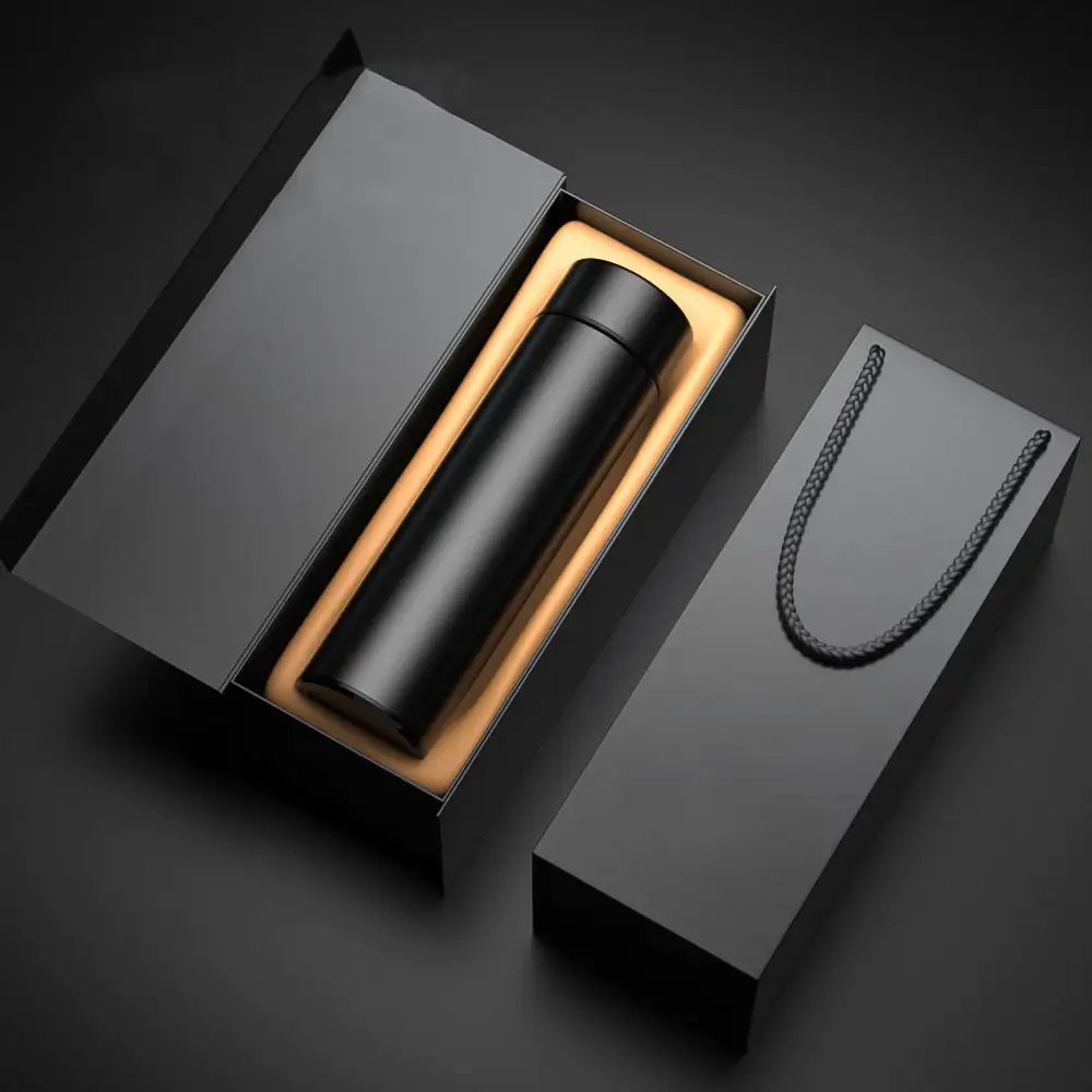 Custom Logo Smart Thermos Water Bottle Led Digital Temperature Display Vacuum Flask Cup With Gift Box For Promotion