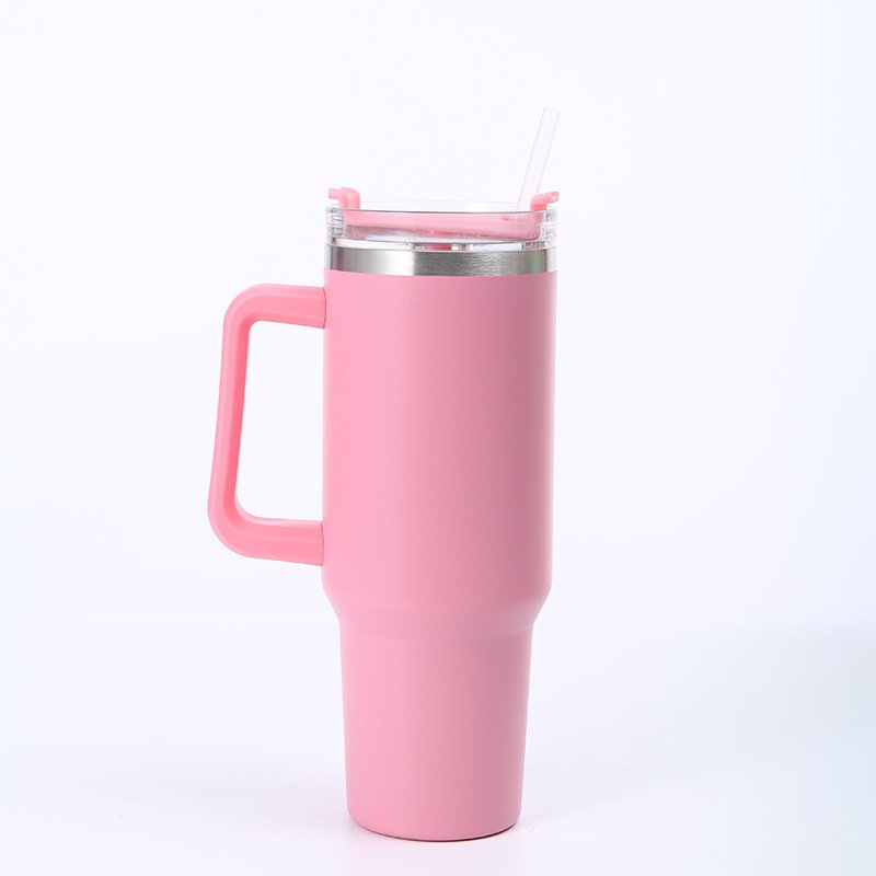 Most popular 40 oz Tumbler with Handle and Straw Lid Insulated Reusable Stainless Steel Vacuum Flasks Outdoor Travel Mug