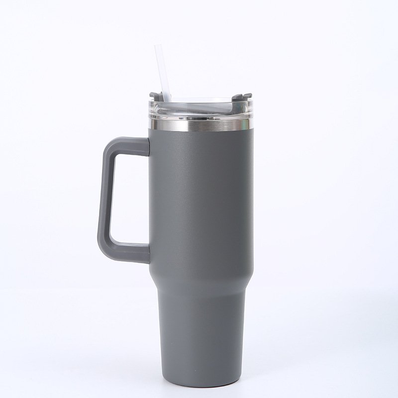 Most popular 40 oz Tumbler with Handle and Straw Lid Insulated Reusable Stainless Steel Vacuum Flasks Outdoor Travel Mug
