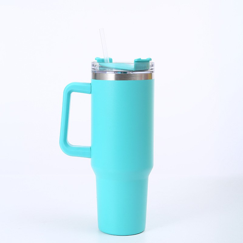 Most popular 40 oz Tumbler with Handle and Straw Lid Insulated Reusable Stainless Steel Vacuum Flasks Outdoor Travel Mug