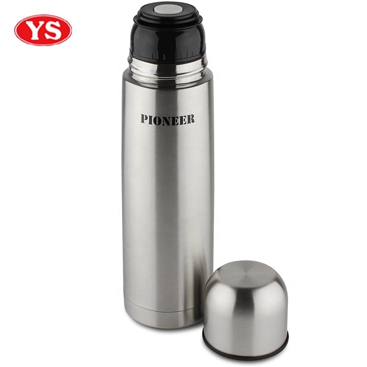 Classic Double Walled Stainless Steel Silver Thermos Vacuum Flask 500ml