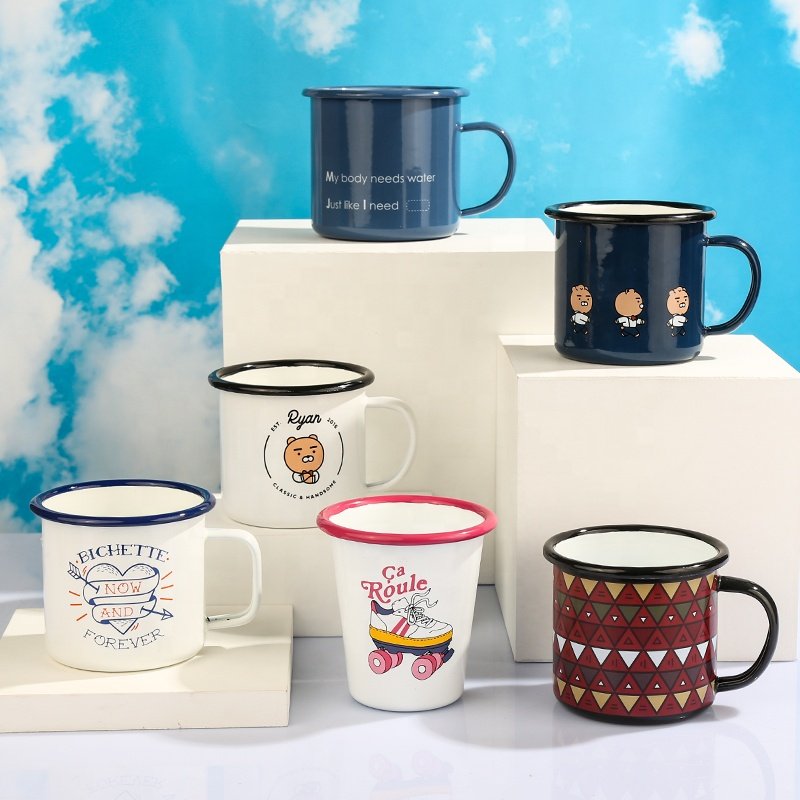 FACTORY PRICE cheap on RTS sale wholesale bulk Clearing warehouse camping exquisite pretty coffee beer tea gift enamel mugs cup