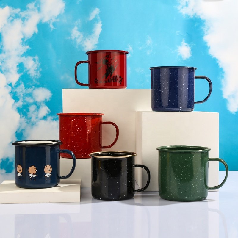 FACTORY PRICE cheap on RTS sale wholesale bulk Clearing warehouse camping exquisite pretty coffee beer tea gift enamel mugs cup