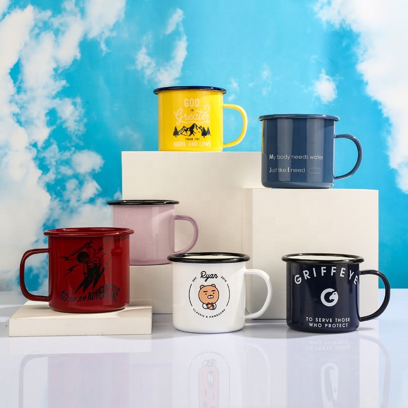 FACTORY PRICE cheap on RTS sale wholesale bulk Clearing warehouse camping exquisite pretty coffee beer tea gift enamel mugs cup