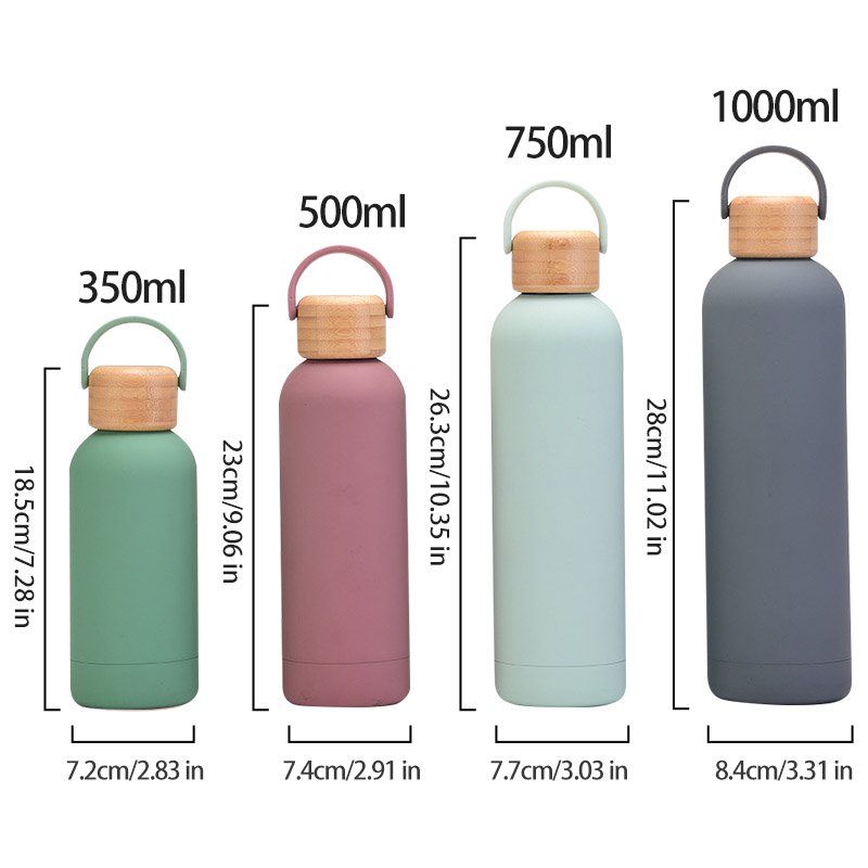 Wholesale Customized 500ml 750ml Rubber Paint stainless steel water bottle thermal flask coffee vacuum flasks water bottles
