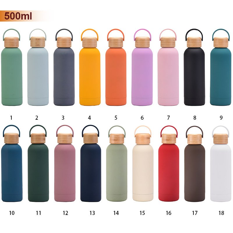Wholesale Customized 500ml 750ml Rubber Paint stainless steel water bottle thermal flask coffee vacuum flasks water bottles