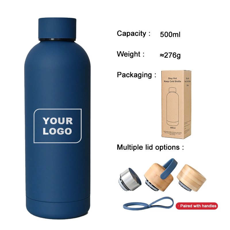 Wholesale Customized 500ml 750ml Rubber Paint stainless steel water bottle thermal flask coffee vacuum flasks water bottles