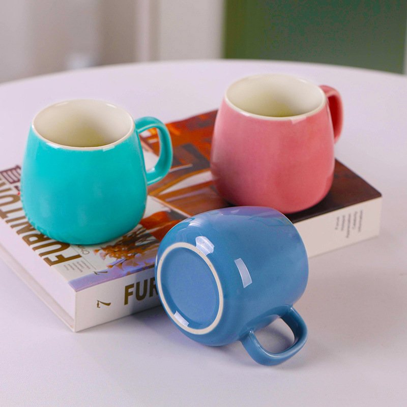 Glazed Custom Ceramic Coffee Mug Tazas with Handle, Mugs for Cappuccino, Espresso, Latte, Cocoa, Milk,Tea