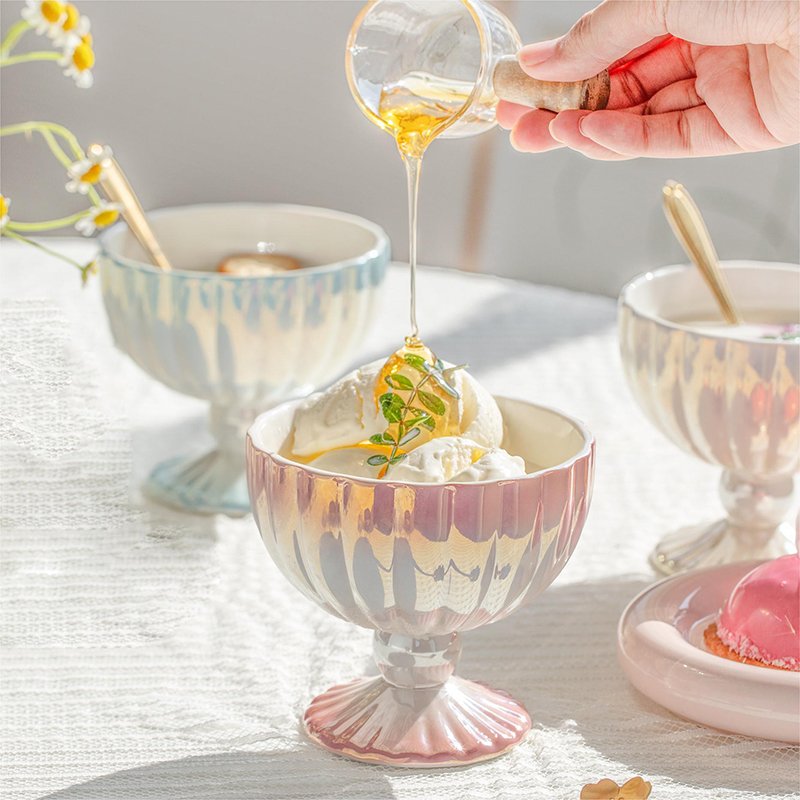 The New Top Sellers 2024 For Alibaba Modern Spray Color Ice Cream Mug Coffee Ceramic Cup Of Milk Tea