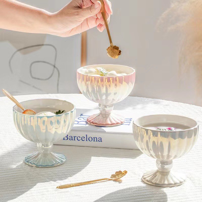 The New Top Sellers 2024 For Alibaba Modern Spray Color Ice Cream Mug Coffee Ceramic Cup Of Milk Tea