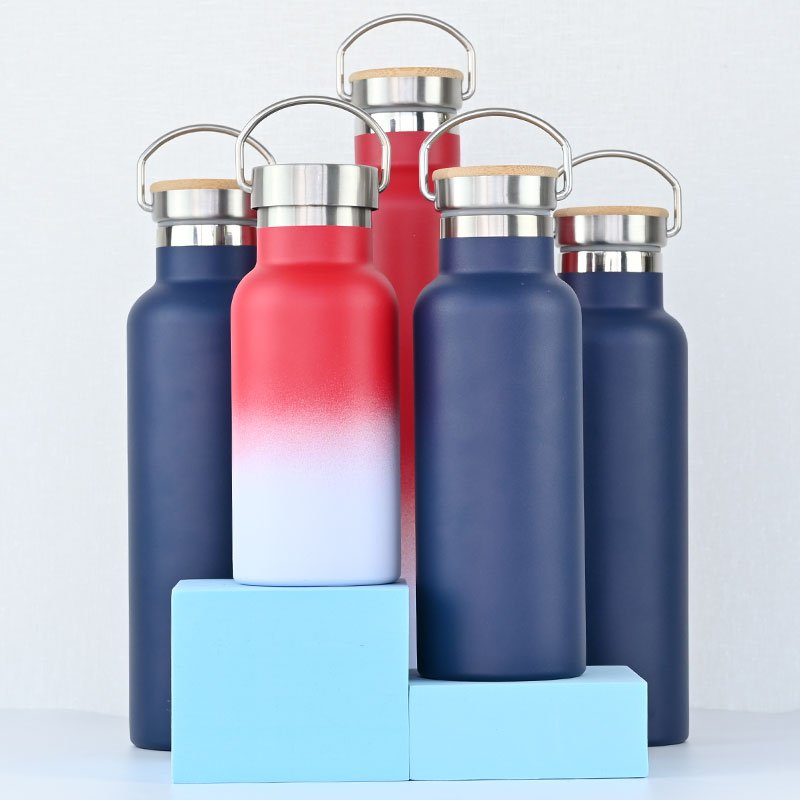 Custom 12oz 17oz 20oz 25oz 32oz Double Wall Wide Mouth Insulated Stainless Steel Sports Bottle vacuum flask bottle