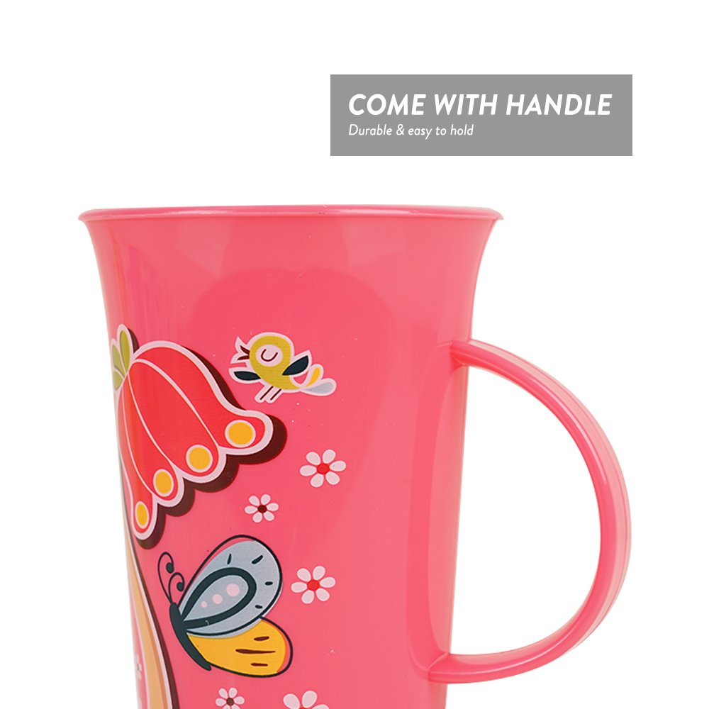 Elianware High Quality 400 ml Cartoon Kids Children Plastic Reusable Kindergarten 13 OZ PP Polypropylene Cups Mugs