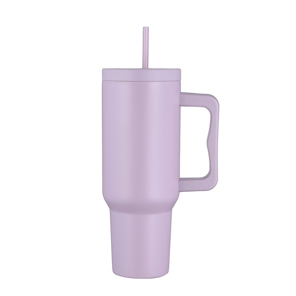 2024 New Promotional 40 oz 304 Stainless Steel Vacuum Flask Hot-selling Tumbler with Handle and Straw Lid