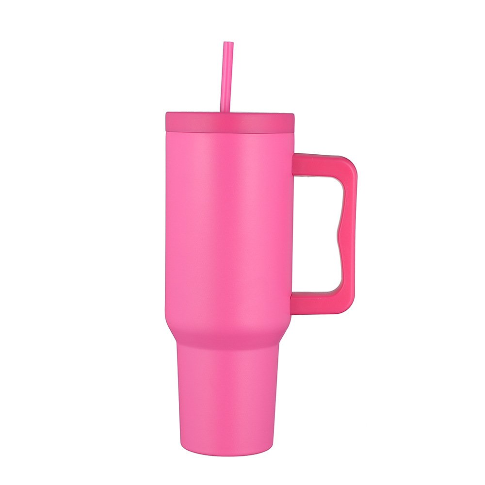 2024 New Promotional 40 oz 304 Stainless Steel Vacuum Flask Hot-selling Tumbler with Handle and Straw Lid