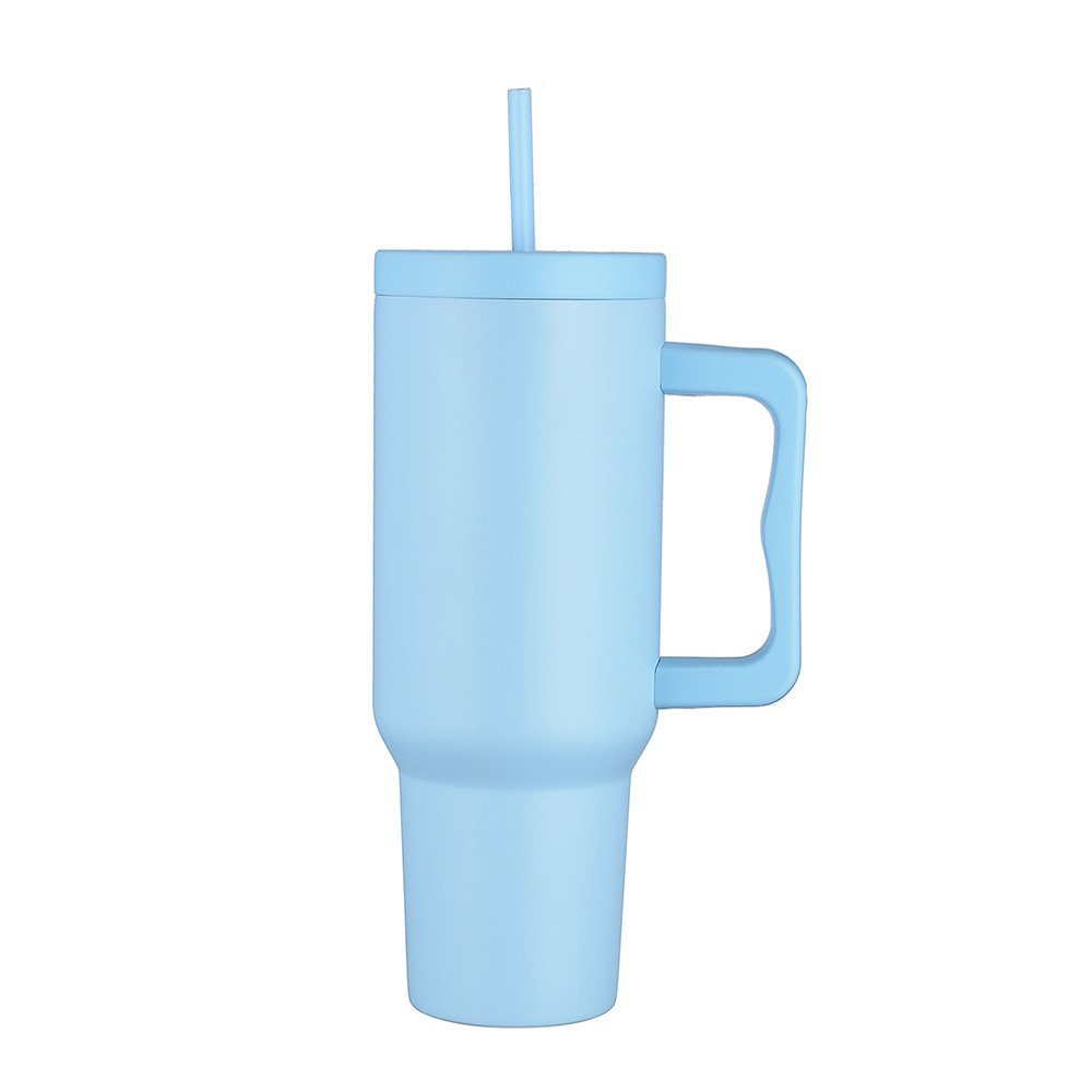 2024 New Promotional 40 oz 304 Stainless Steel Vacuum Flask Hot-selling Tumbler with Handle and Straw Lid