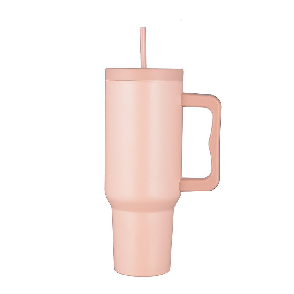 2024 New Promotional 40 oz 304 Stainless Steel Vacuum Flask Hot-selling Tumbler with Handle and Straw Lid