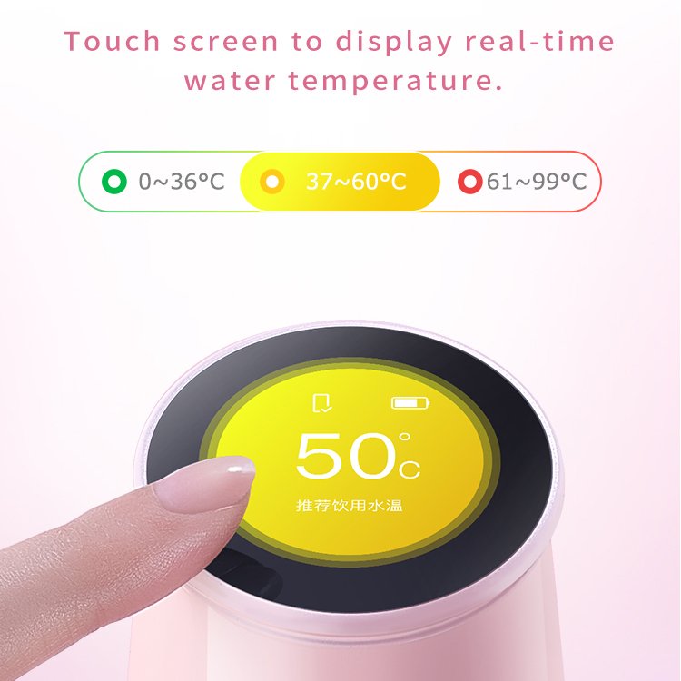 Custom Personalised Water Bottle Manufacturing Portable APP Temperature Display Smart Water Bottle