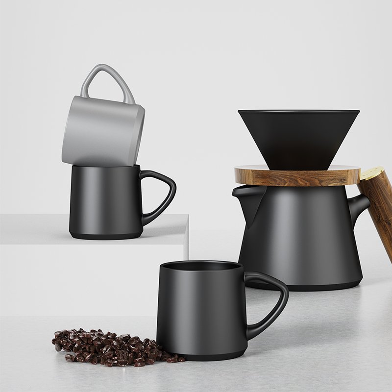 DHPO 90 & 230ml custom thick espresso cups porcelain mug ceramic coffee latte cappuccino cup for cafe
