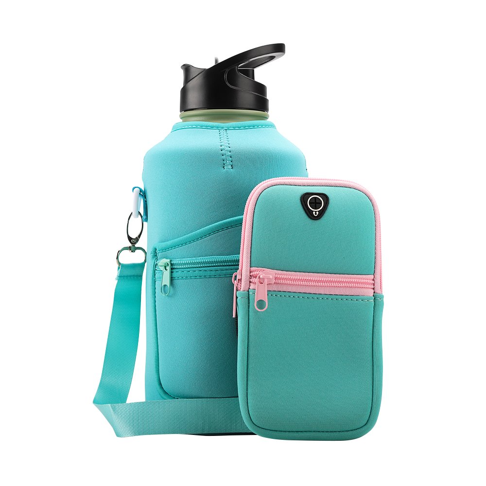 64oz large capacity wide mouth Insulated water bottle with handle double wall stainless steel sports water bottle