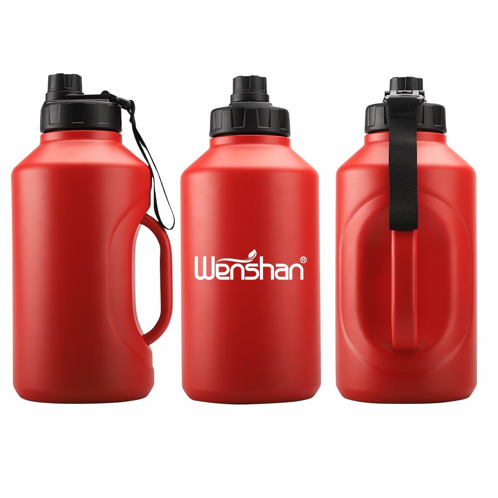64oz large capacity wide mouth Insulated water bottle with handle double wall stainless steel sports water bottle