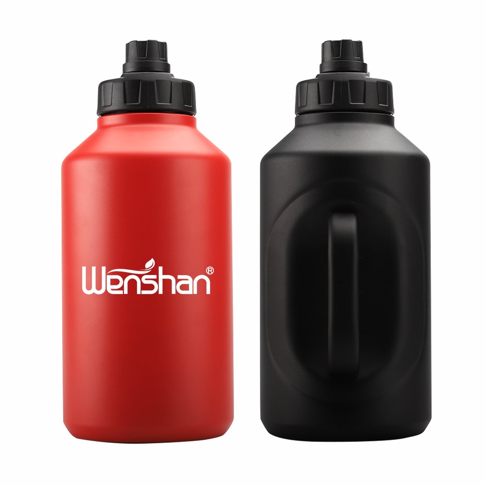 64oz large capacity wide mouth Insulated water bottle with handle double wall stainless steel sports water bottle