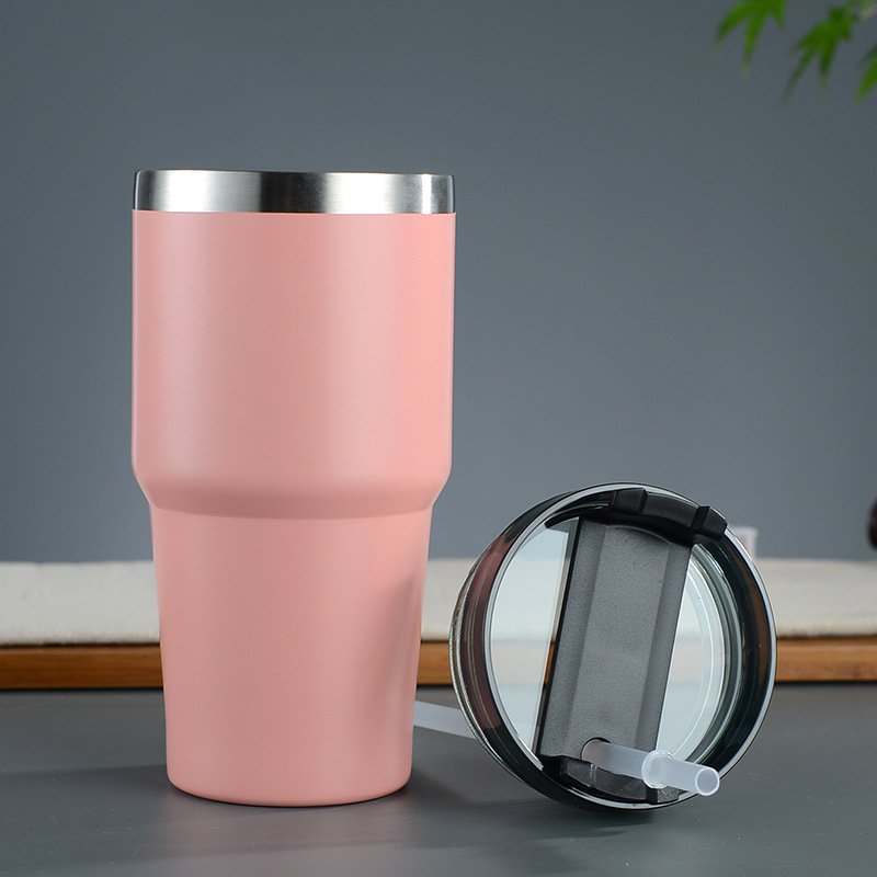 Gradient Flash Coffee Cup 304 Stainless Steel 20 30oz Insulated Travel Mug Glitter Double Walled Straw Tumbler
